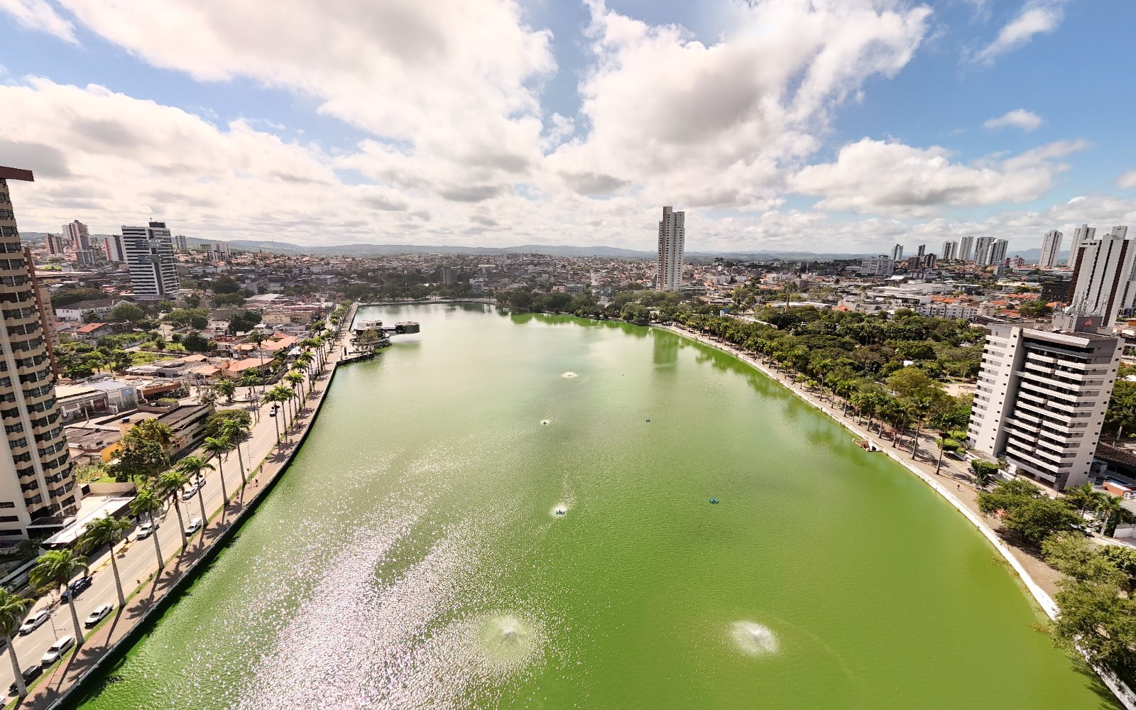 Açude Velho, em Campina Grande, visto do alto